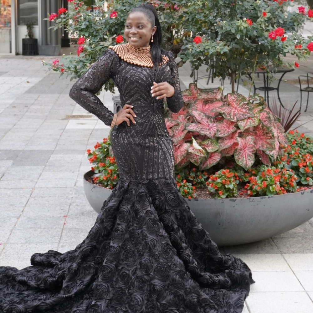 Black wedding drese